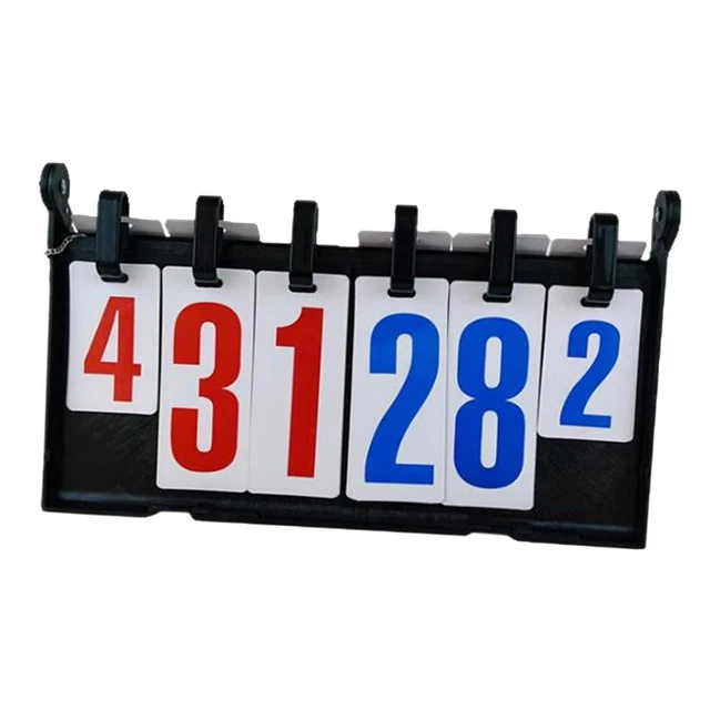 Tableau De Score Sportif Reversible - Pour Basket, Foot, Volley - Pliable Et Antidérapant Avec Sifflet Inclus