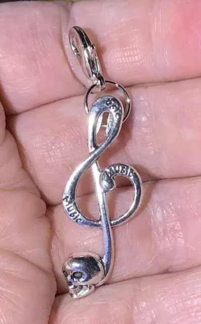  Clip On Charms Zipper Pulls Music Note, Musical Notes