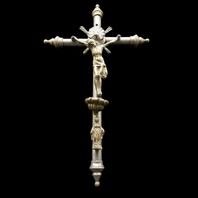 Crocifisso croce da parete in legno massello croce cattolica