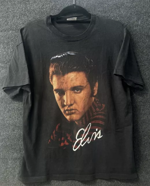 Elvis Presley T Shirt Cotton Vintage 90s Elvis Print Free Postage Size Large