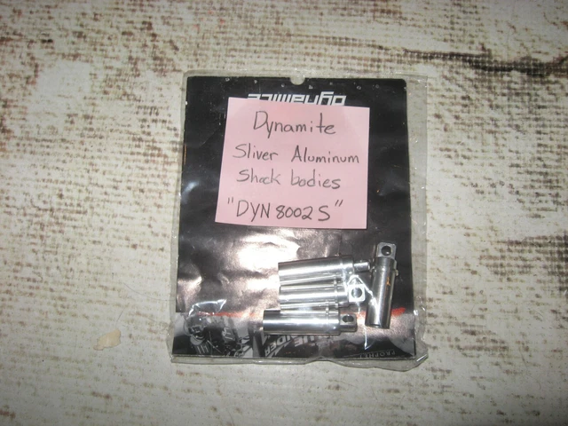 🔥 Vintage RC Dynamite Losi Mini T Shock Body Set Aluminum Silver DYN8002S 🔥