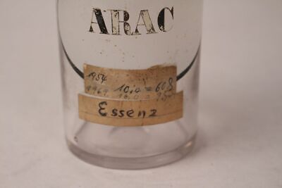 Apotheker Flasche Glas Arac Cytarabin antik Deckelflasche Gefäß 14 cm Medizin 3