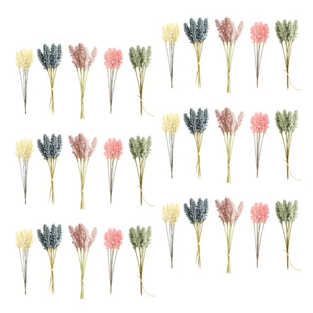 30 piezas grano de simulación flores secas para decorar novia