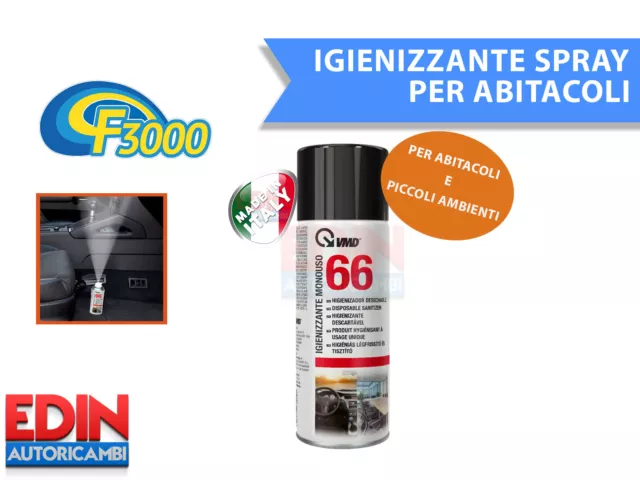 Igienizzante Spray Monouso Per Auto Casa Hotel Camere E Piccoli Ambienti 200Ml