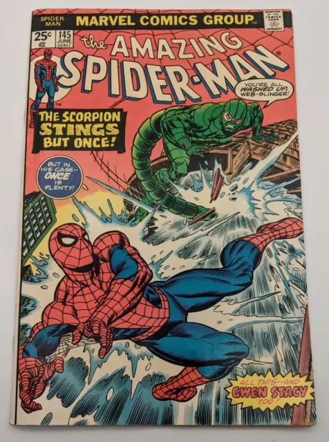The Amazing Spider-Man #145 VF- Gwen Stacy Clone Bronze Age Marvel Comics 1975