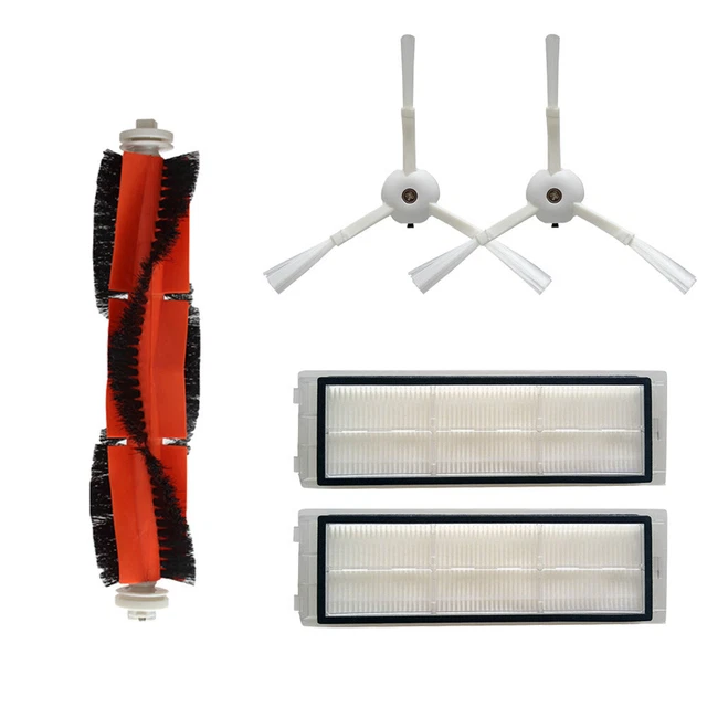 Main Brush + 2 Side Brushe + 2 Filter For Xiaomi Mi Roborock S50 Vacuum Cleaner