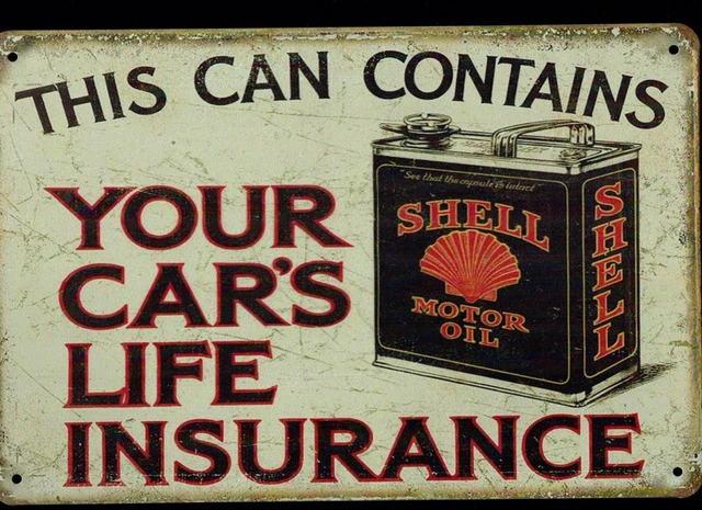 **Tolle Deko Garage Werkstatt Schild SHELL OIL Sammler Öldose Tankstelle  **
