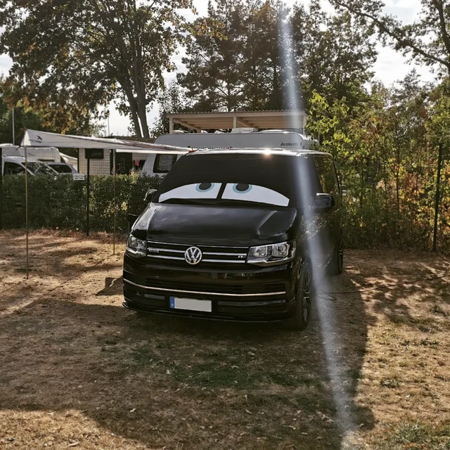 thumbnail image 2 of Fuel Lagoon VW Transporter T6 Front Window Screen Cover - Black Out Blind - Frost & Sun Protection - UK Made 2 of 6