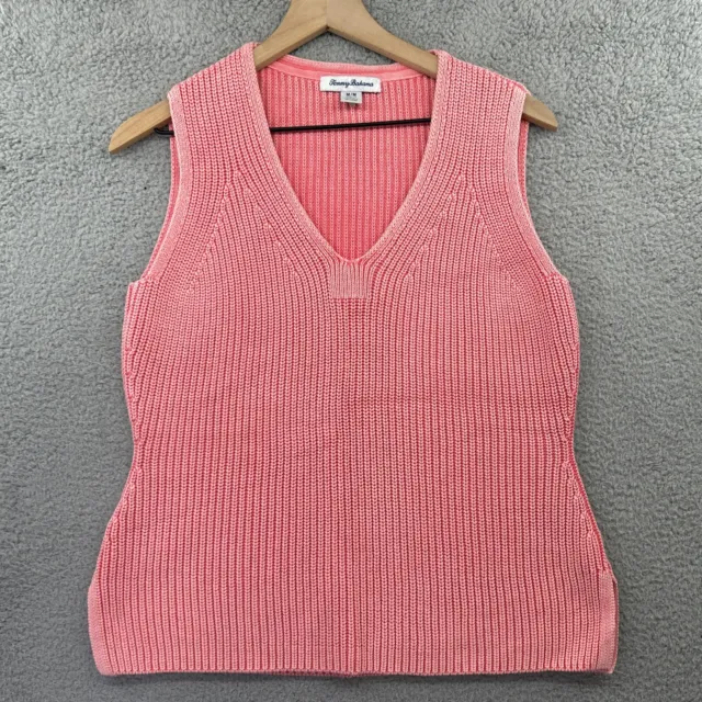 TOMMY BAHAMA Belle Haven Tank Womens M Medium Pink Sleeveless Sweater Top