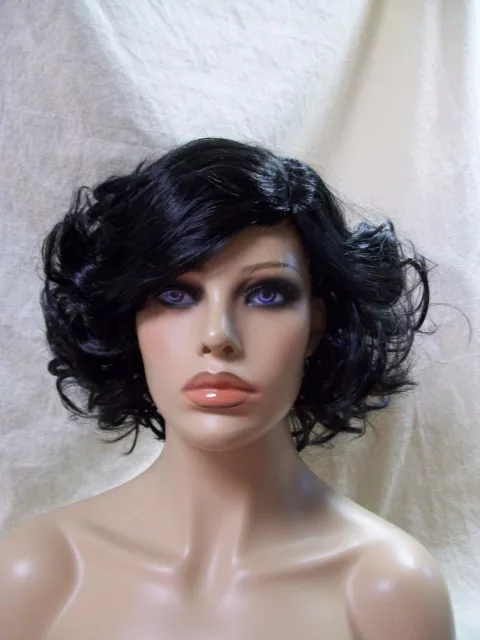 Black 1940s Betty Wig Steampunk HeadMistress Miss Peregrine Ymbryne Bird Lady