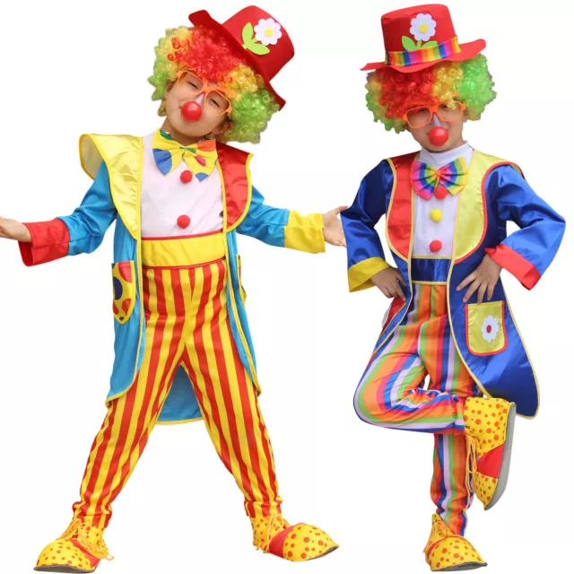 Clown Kostüm Striped Jungen Jumpsuits Mädchen Performance Kinder Clown Kostum