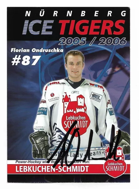 Eishockey AK/Postcard 2005-06 - Florian Ondruschka - Nürnberg Ice Tigers