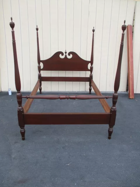 63252   Antique Full Size Mahogany Poster Bed