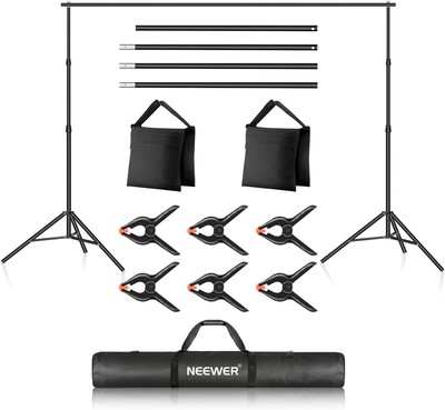 Corsair Kit supporto sfondo fotografico green screen nero richiudibile fodera portatile 