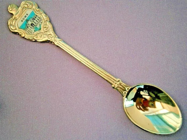 P973*) Vintage Roma Rome St. Peter's Basilica souvenir Collectors spoon