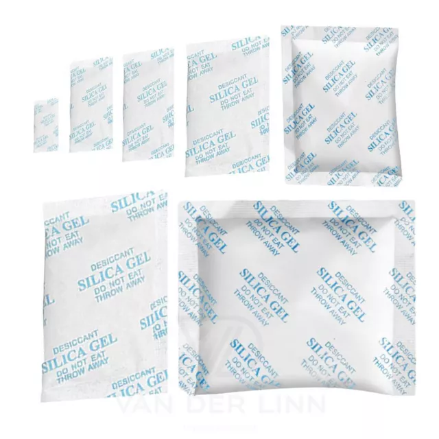 Sachets Déshydratant Silica Gel 1g à 10g - Absorbeur Humidité Pour Boîtes, Armoires