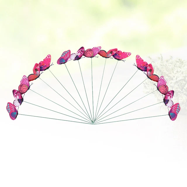 24 Pcs Stakes Decorative Lawn Art Decoration Figurines Home Decor 10cm