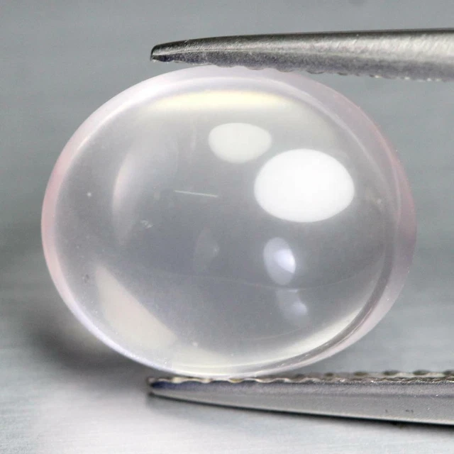 Natural Pink Rose Quartz Oval Cabochon Gemstone Certificate Include 3.38Cts
