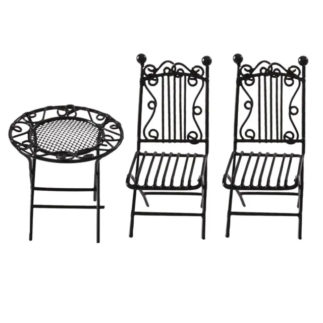 Maßstab 1:12 Puppenhaus Tisch Und Stuhl Miniaturen Zubehör