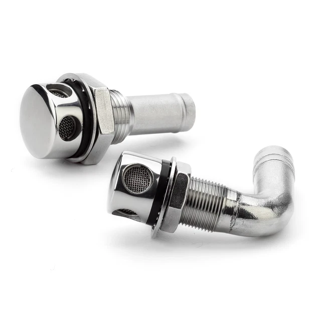 STAINLESS STEEL FUEL Tank Vent 19 mm pipe 90 Degree Angle Elbow