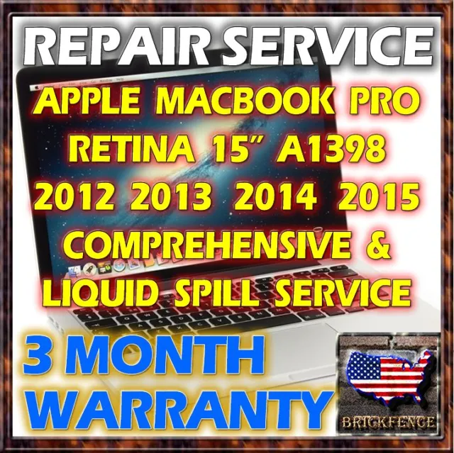 Apple Macbook Pro 15 A1398 Retina Logic Board Laptop Video Repair & Liquid Spill