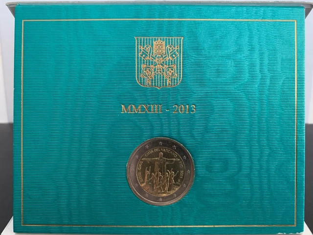 2 Euro Gedenkmünze Vatikan 2013 im Folder