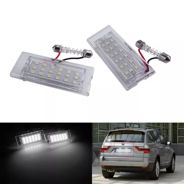 2x 18 SMD LED Blanc Feux Eclairage de plaque Pour BMW X5 E53 98-06 X3 E83 03-10