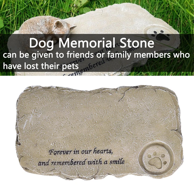 DT Pet Memorial Tombstone Weatherproof Resin Pet Memorial Garden Stone