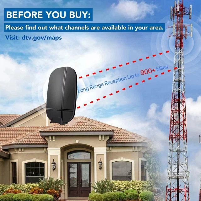 2026 UPGRADED TV Antenna for Smart Tv Indoor/Outdoor Local Channels ...