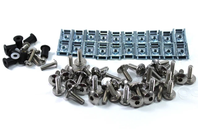 Kit Bulloni Carenatura Per Yamaha YZF R125 (2008-2018) - Viti In Acciaio Inox, Clip, Dadi, Completo