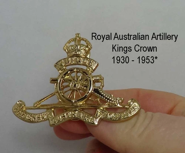 Cap Raa7 WW2 ROYAL AUSTRALIAN Artillery Hat Cap Badge WWII RAA Hat Badge 1930-53 ...