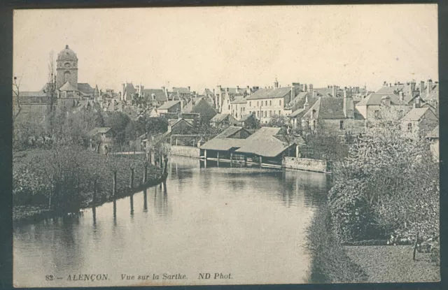 Cpa - Alençon (61) - lot of 3 cpa - Palace of Justice - view of the Sarthe - 2