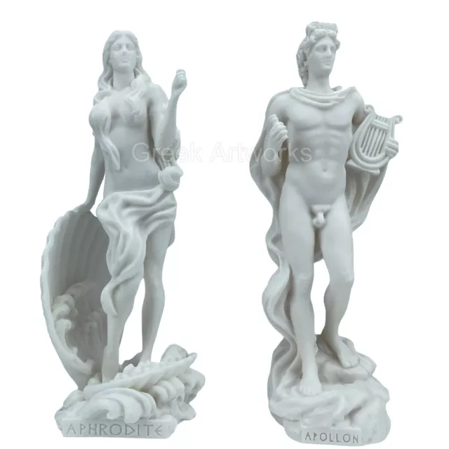 Apollo & Aphrodite Greek Roman Gods Nude Male & Female Set Statue Sculpture