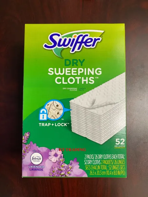Swiffer Sweeper Dry Sweeping Pad Floor Mopping Cleaning Refills ~ Lavender 52 Ct