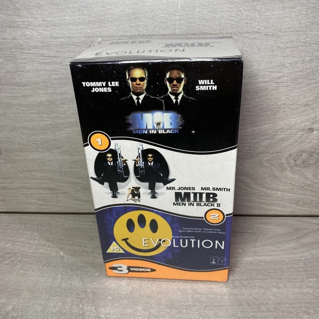 MEN IN BLACK MIB, MIB 2 & Evolution | 3 Movie VHS Video Box Set Vintage ...