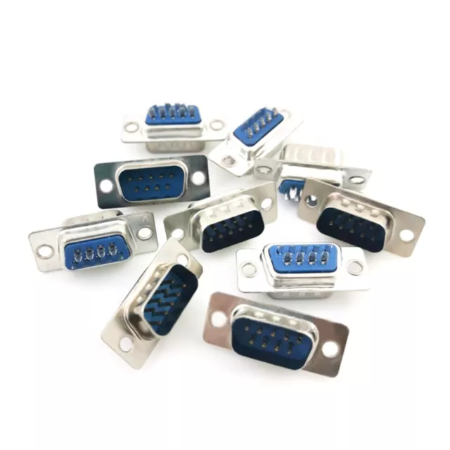 10Pcs DB9 D-SUB Female Male RS232 Serial Port 9Pin Wire Solder Plug Connector