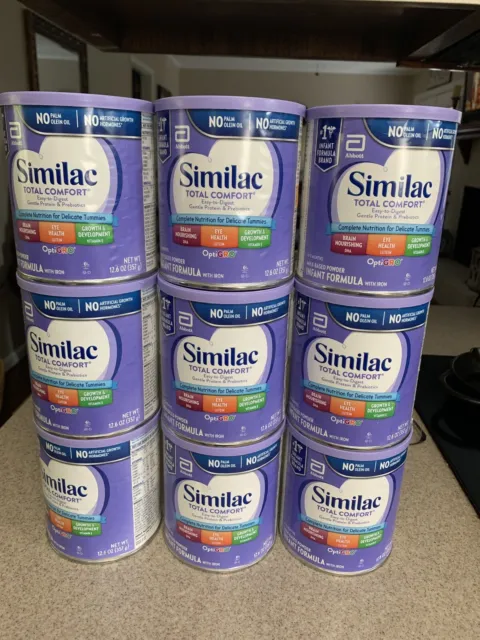 9 Cans of Similac Total Comfort 0-12 Months (12.5 Oz) New Unopened Exp 8/1/24
