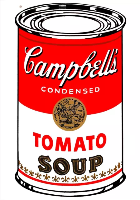 Andy Warhol Campbells Tomato Can Soup Painting Wall Art Print Premium Poster 2