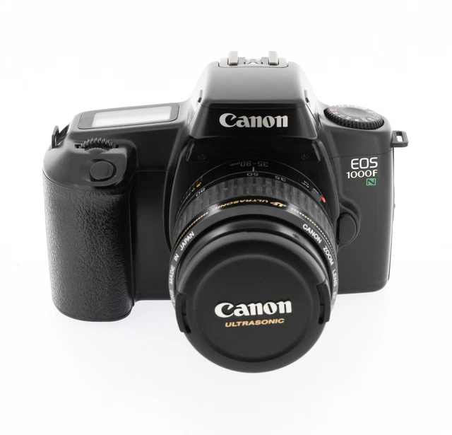 Appareil Photo Reflex Canon EOS 1000F + Objectif Canon EF 35-80mm - Vintage 1992, Testé, Avec Pile Et Lanière