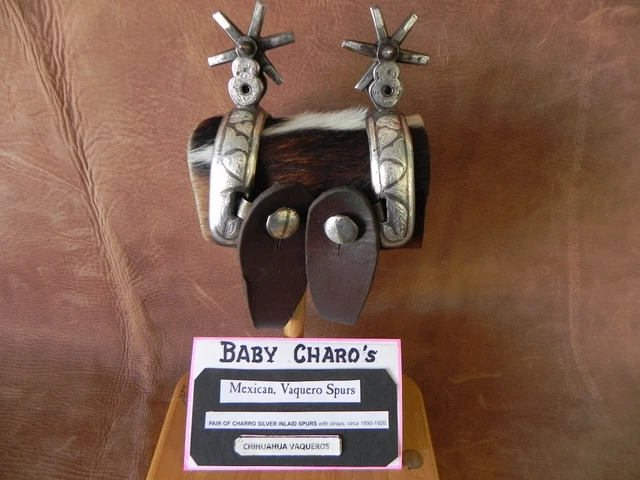 Vintage pair of Mexican Chihuahua style child size spurs