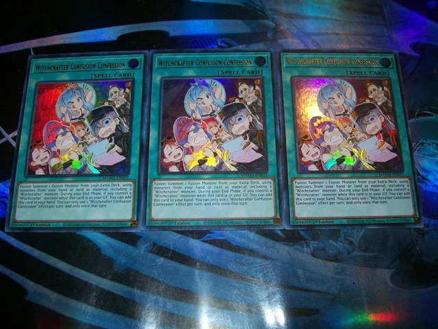 3x Witchcrafter Confusion Confession 1st Edition Ultra Rare MAMA-EN021 Yu-Gi-Oh!