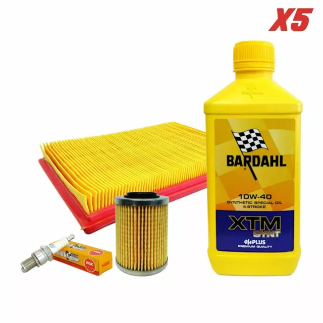 Kit tagliando Bardahl XTM 10W40 filtro olio aria candele Aprilia Capo Nord 1000