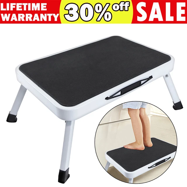 Klapphocker Aus Metall - 1-stufige Trittleiter Für Haushalt & Camping