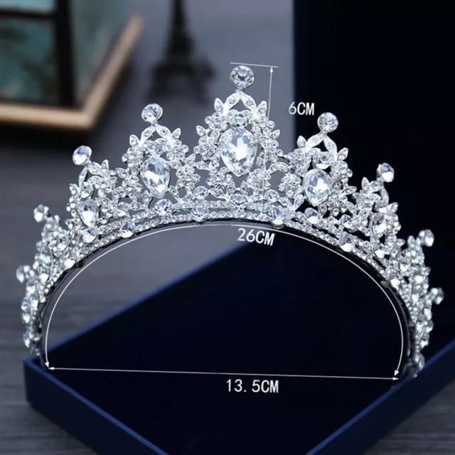 Crystal Crown Inflorescence Bridal Wedding Dress Lace Queen Crown Bride 2