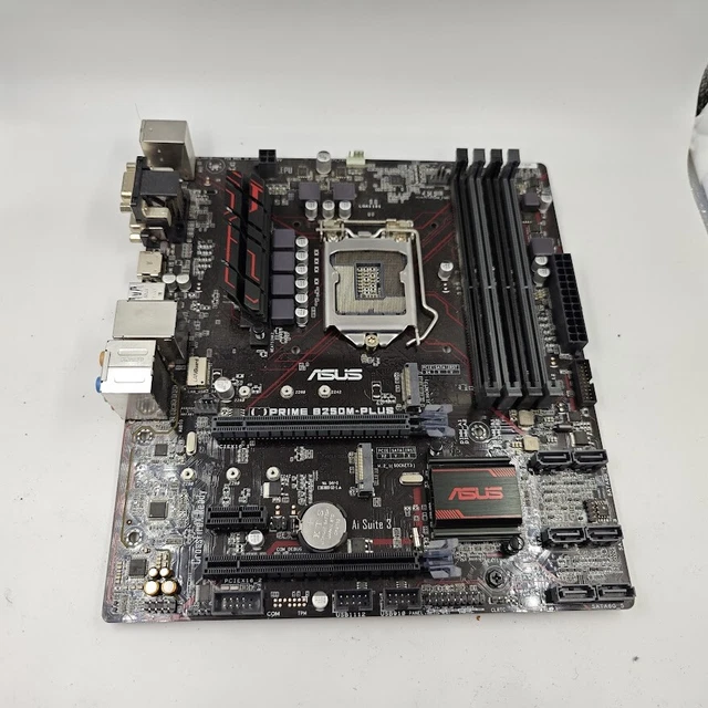 ASUS PRIME B250M-PLUS Motherboard - Used, Scratches, Without I/O Shield ...