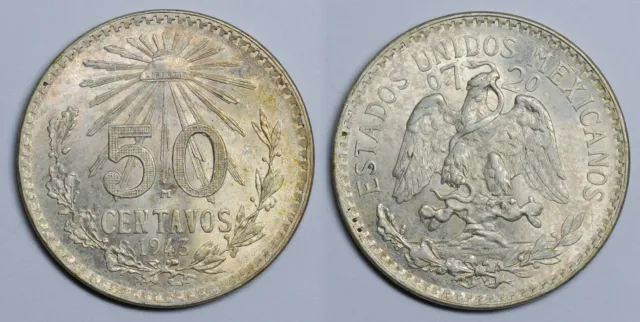 Mexico – 50 Centavos 1943  KM# 447