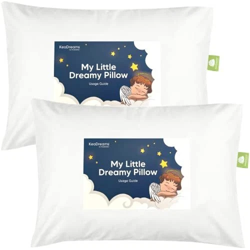 KeaBabies Oreiller Blanc Tout-Petit pour Dormir - 2-Pack D'oreillers Tout-Petit