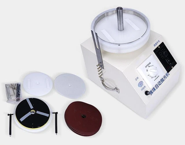 Bead Polishing Machine Desktop Round Wooden Bead Polisher Grinding Mill Machine