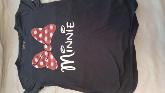 Disney Shirt Womens Small Graphic Minnie Black
