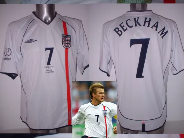 England Beckham Retro Shirt Jersey BNWT M L XL Football Trikot World Cup New Top